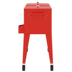 shumee Chladicí vozík na kolečkách červený 92 x 43 x 89 cm