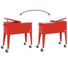 shumee Chladicí vozík na kolečkách červený 92 x 43 x 89 cm