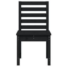 Vidaxl Zahradní židle 2 ks černé 40,5x48x91,5 cm masivní borové dřevo