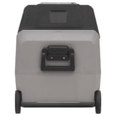 Greatstore Chladicí box s kolečky a adaptérem černý a šedý 50 l PP a PE