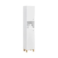 SoBuy SoBuy BZR91-W Vysoká skříňka Koupelnová skříňka Koupelnová police Koupelnový nábytek Bílá 34X170,5X30cm