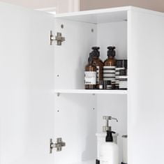 SoBuy SoBuy BZR91-W Vysoká skříňka Koupelnová skříňka Koupelnová police Koupelnový nábytek Bílá 34X170,5X30cm