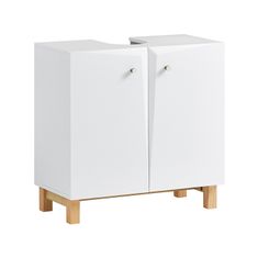 SoBuy SoBuy BZR92-W Skříňka pod umyvadlo Umyvadlová skříňka Koupelnová skříňka Koupelnový nábytek Bílá 60x60x30cm