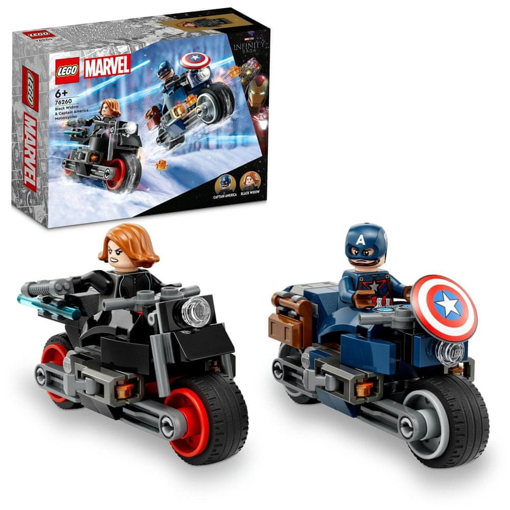 Levně LEGO Marvel 76260 Black Widow a Captain America na motorkách
