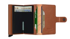 Secrid Hnědá peněženka SECRID Miniwallet Stitch Linea Caramello