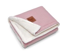 Inny Oboustranná deka 55x75 z minky fleece a vafle v pastelově růžové barvě - KM-PMWL-1-PPINK