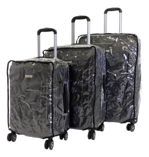 T-class® Sada 3 obalů na kufry (transparentní)