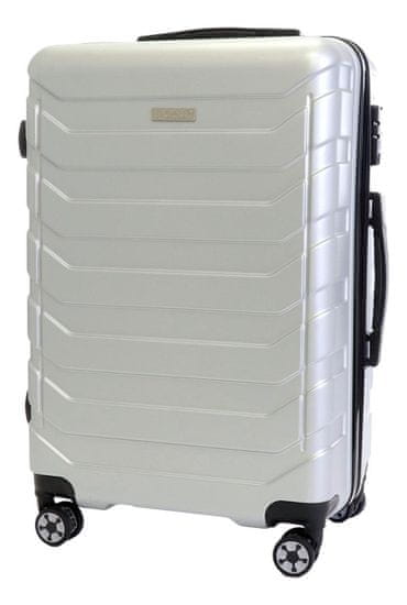T-class® Cestovní kufr 618, matná stříbrná, L
