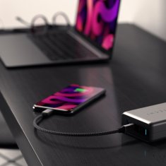 Satechi Kabel USB-C - Lightning 25cm, tmavě šedý