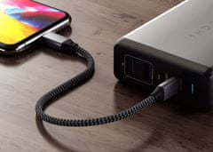 Satechi Kabel USB-C - Lightning 25cm, tmavě šedý