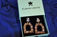 Flor de Cristal Náušnice Rosa - Náušnice s krystaly