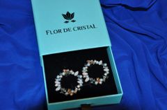 Flor de Cristal Náušnice Violeta - Náušnice s krystaly