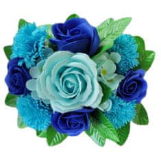 IDARY Mýdlová kytice v kočáru - Modrá