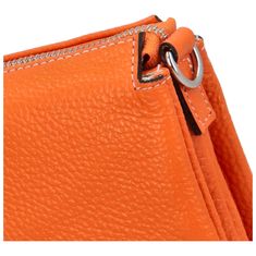 Delami Vera Pelle Luxusní kožená crossbody kabelka Marta, oranžová
