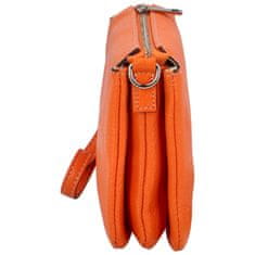 Delami Vera Pelle Luxusní kožená crossbody kabelka Marta, oranžová