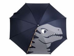 Kraftika 1ks 2 modrá tmavá dinosaurus dětský deštník jednorožec