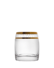 Crystalex Bohemia Crystal Sklenice na whisky Ideal se zlatým dekorem 290ml (set po 6ks)