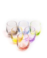 Crystalex Rainbow- sada 6 různě barevných sklenic na pálenku z kvalitního bezolovnatého křišťálu.