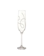 Crystalex Bohemia Crystal Sklenice na šampaňské String 190ml (set po 2ks)