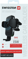SWISSTEN Magnetický držák do ventilace auta s bezdrátovým nabíjením 15w (kompatibilní s magsafe)