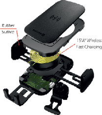 SWISSTEN Smart držák do ventilace auta s bezdrátovým nabíjením 15w s-grip w2-av5
