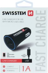 SWISSTEN cl adaptér na usb 1a power + kabel micro usb