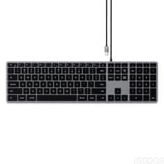 Satechi Slim W3 USB-C podsvícená klávesnice pro Mac Vesmírně šedá