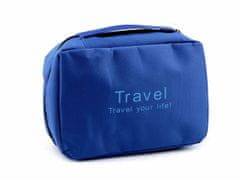 Kraftika 1ks 4 modrá kosmetická taška / závěsný organizér 16x22 cm