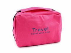 Kraftika 1ks pink kosmetická taška / závěsný organizér 16x22 cm