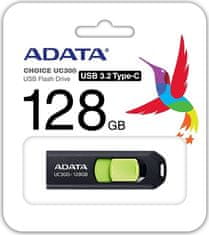 Adata UC300/128GB/USB 3.2/USB-C/Černá