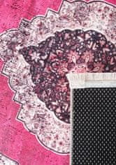 4sleep Kusový koberec VINTAGE růžový Růžová VINTAGE 25/25/90 160x230 Do 0,9cm Listy