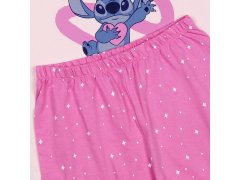 sarcia.eu Stitch Disney Girls růžové, bavlněné pyžamo s krátkým rukávem 9-10 let 140 cm