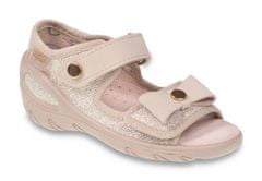 Befado dívčí sandálky SUNNY 433P019 zlaté, mašle, velikost 24
