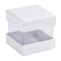 Torex Dárková krabička s víčkem, 4x4x4 cm - bílá (6 ks/bal)