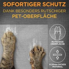 Tierhood ® Silná Průhledná Ochranná Fólie na Nábytek - Škrabadlo pro Kočky a Psy: 33 x 23 cm (12 ks) | CATPROTECT