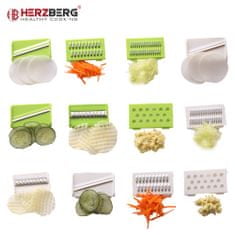 Herzberg  HG-8032: Kráječ zeleniny s miskou a sadou úložných nádob
