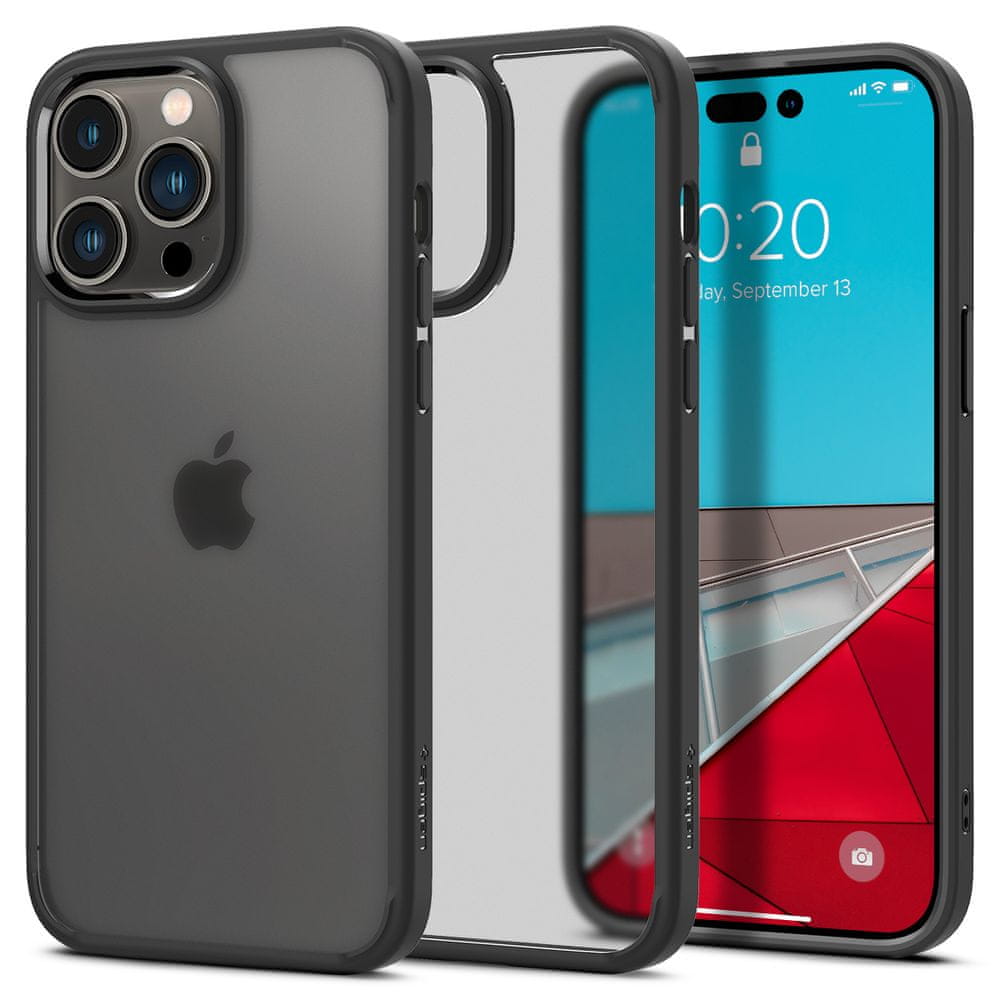 Levně Spigen Ultra Hybrid, frost black – iPhone 14 Pro, ACS04968