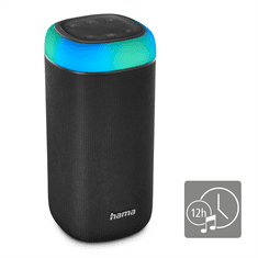 Hama Bluetooth reproduktor Shine 2.0, LED podsvícení, IPx4, černý