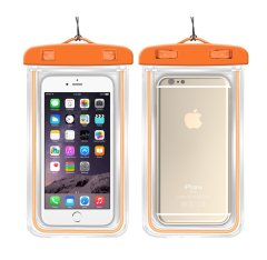 TopQ Univerzální vodotěsné pouzdro na mobil Typ 1 oranžové 95599