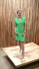 ZOSO zelené šaty s výstřihem do V bez rukávů a volánky Velikost: XL