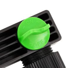 Greatstore 4cestný kohoutkový adaptér zelený a černý 19,5x6x11 cm ABS & PP