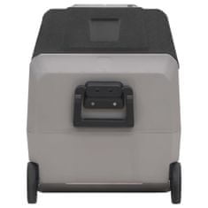 Greatstore Chladicí box s kolečky a adaptérem černý a šedý 60 l PP a PE