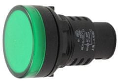 HADEX Kontrolka 230V LED 37mm AD16-30DS, zelená