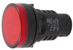 HADEX Kontrolka 230V LED 37mm AD16-30DS, červená