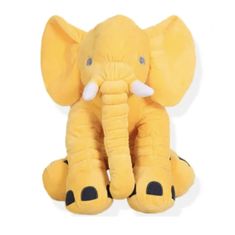Daklos Velký gigantický plyšový slon - 60 cm - žlutý
