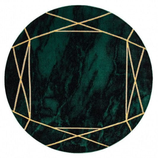 Dywany Łuszczów AKCE: 160x160 (průměr) kruh cm Kusový koberec Emerald 1022 green and gold kruh