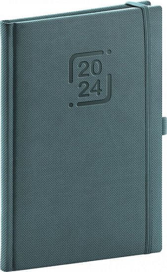 Diář 2024: Catanella - modrošedý, týdenní, 15 × 21 cm