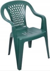 OEM Plastová zahradní židle Diamond forest green