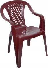 OEM Plastová zahradní židle Diamond maroon