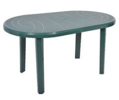 OEM Plastový zahradní stůl zelený 135x80 cm